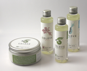 COL branded cosmetics and personal care bottles